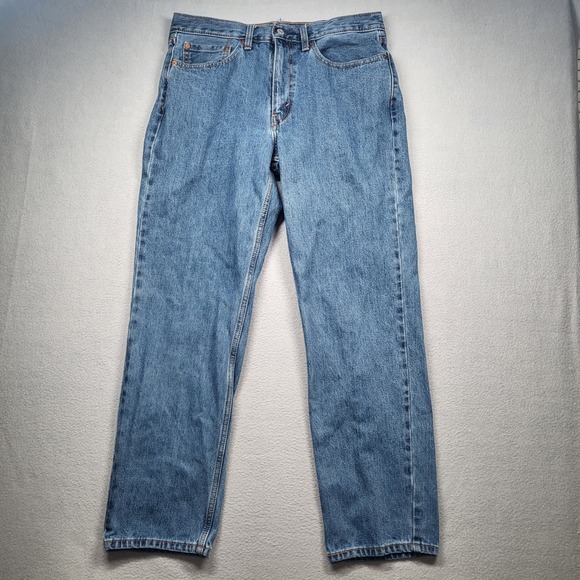 Levis 550 Jeans Mens 34x32 Relaxed Fit Light Wash Blue Denim Pants - Picture 1 of 13